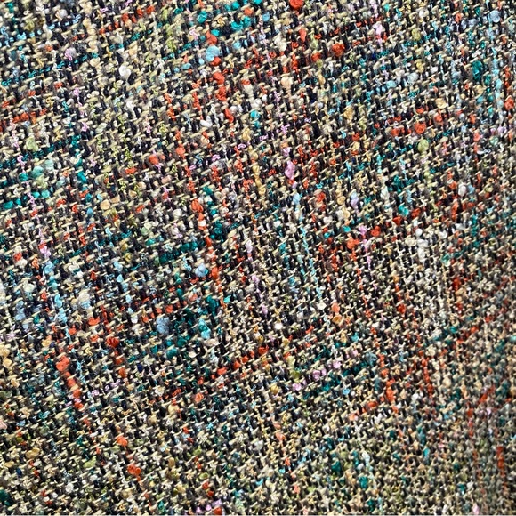 DAM Fashion DEBORAH ANN MACK Lambskin Tweed Wool Poncho Cape With Armhole Size 8 - Picture 11 of 16